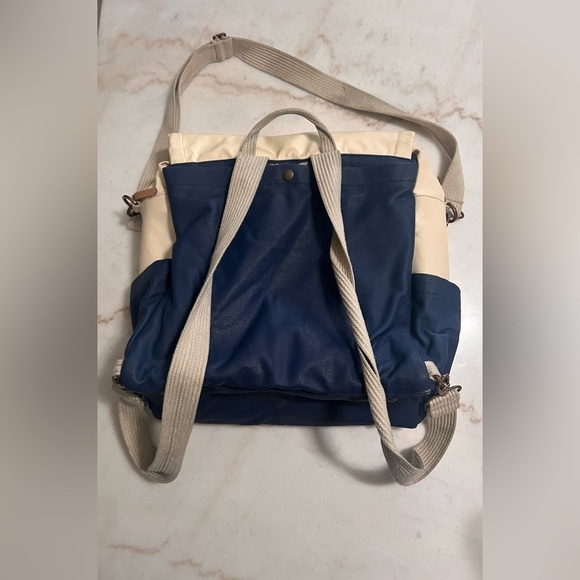 Petunia Pickle Bottom Boxy Backpack Diaper Bag Blue Cream Green Small Bottle Bag - Picture 7 of 15